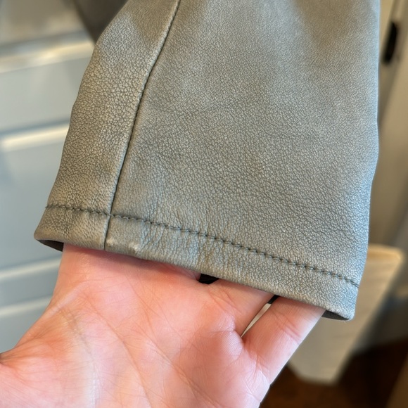 Iro Lambskin Leather Grey Jacket - Picture 11 of 16